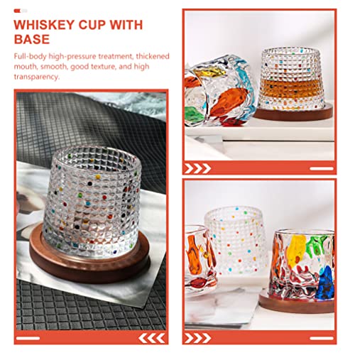 1 Conjunto Copo De Uísque Giratório Copo De Vinho Copos De Uísque De Cristal Rotação Copo De Coquete