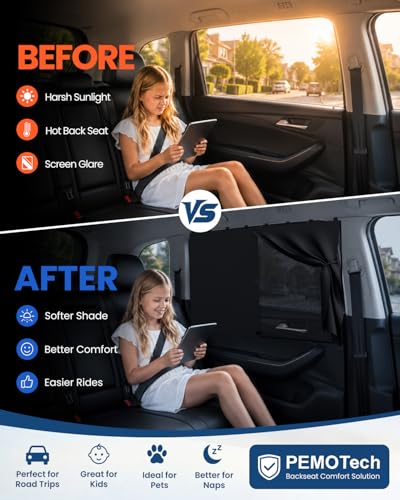 Car Window Shades 2 Pack Upgraded 8 Magnets