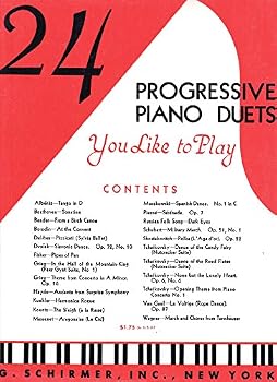Sheet music 24 Progressive Piano Duets You Like to Play Book