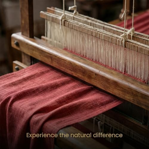 Image of Unstitched Cotton Fabric for Men and Women - Light Weight Trending Self Pattern Khadi Cotton Fabric Material (3 Meter, Light Pink)