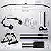 Turakun Cable Machine Attachments Set: 6 Pack LAT Pulldown Attachments Bar for Home Gym Accessories Tricep Rope Double D Handles