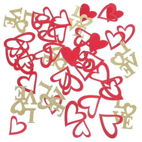 Genérico 100 Piezas Confeti de San Valentin revelar tazas de fiesta decoraciones de fiesta verdes platos wedding decoration decoración san valentín boda uso confeti tirando confeti Papel