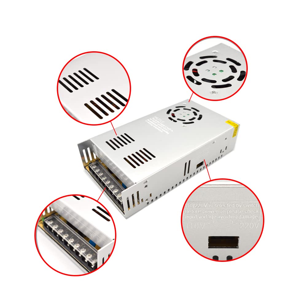1 x LED-Schaltnetzteil, AC 110 V, 220 V, Stromadapter, LED-Trafo, 2 A, DC 12 V (Farbe : 5 A, Größe : DC 12 V)