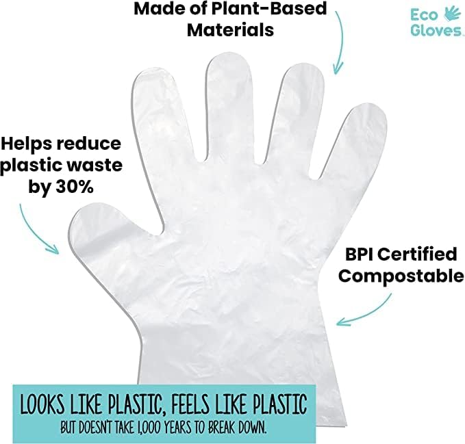 Miniatura 3 de Guantes ecológicos compostables a base de plantas para preparación y limpieza de alimentos