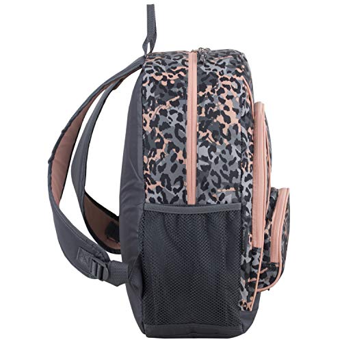 Eastsport Multi Pocket Backpack, 18” Triple Compartment Book Bag W/Adjustable Padded Straps - Cheetah #TOP2