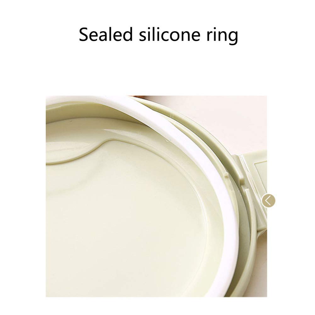 Contenitori Alimentari, Contenitori in Plastica Trasparente con Coperchi, Ideali per Cucina e Dispensa, Trasparente, Green