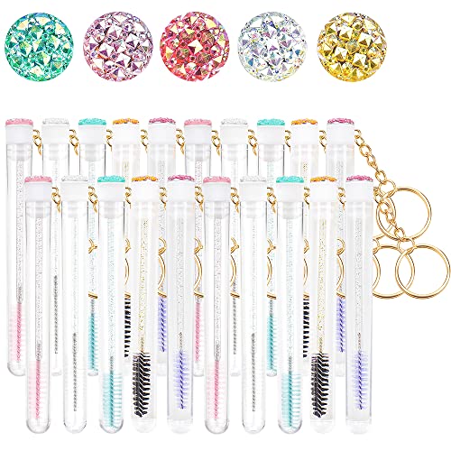 Mekupeu 20 pcs ensemble pinceau mascara jetable pour cils