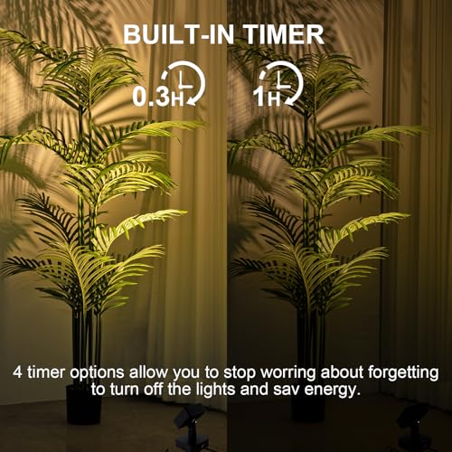 Image of 12V Indoor Plant Spotlight with Remote dimming Function, 12W Spotlight Suitable for Dark Corners, Sofas, Indoor Plants, Walls, Artworks (Black, 1 Pack)