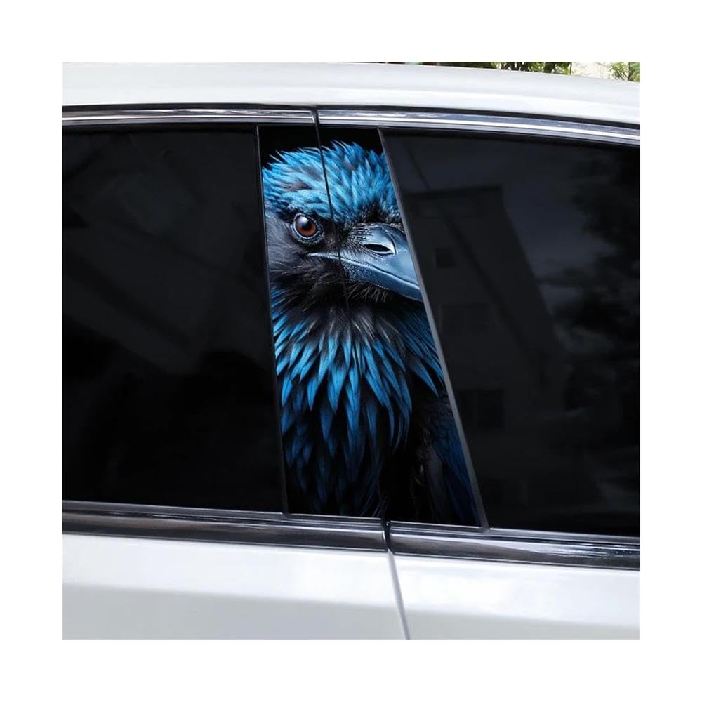 Decorative Items 2pcs Animal Lion Car B-Pillar Decals Waterproof Decorative Stickers(I)