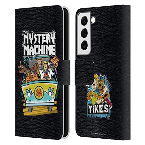 Étui portefeuille en cuir Scooby-Doo rabat clapet pour Samsung Galaxy S22 5G Mystery Machine