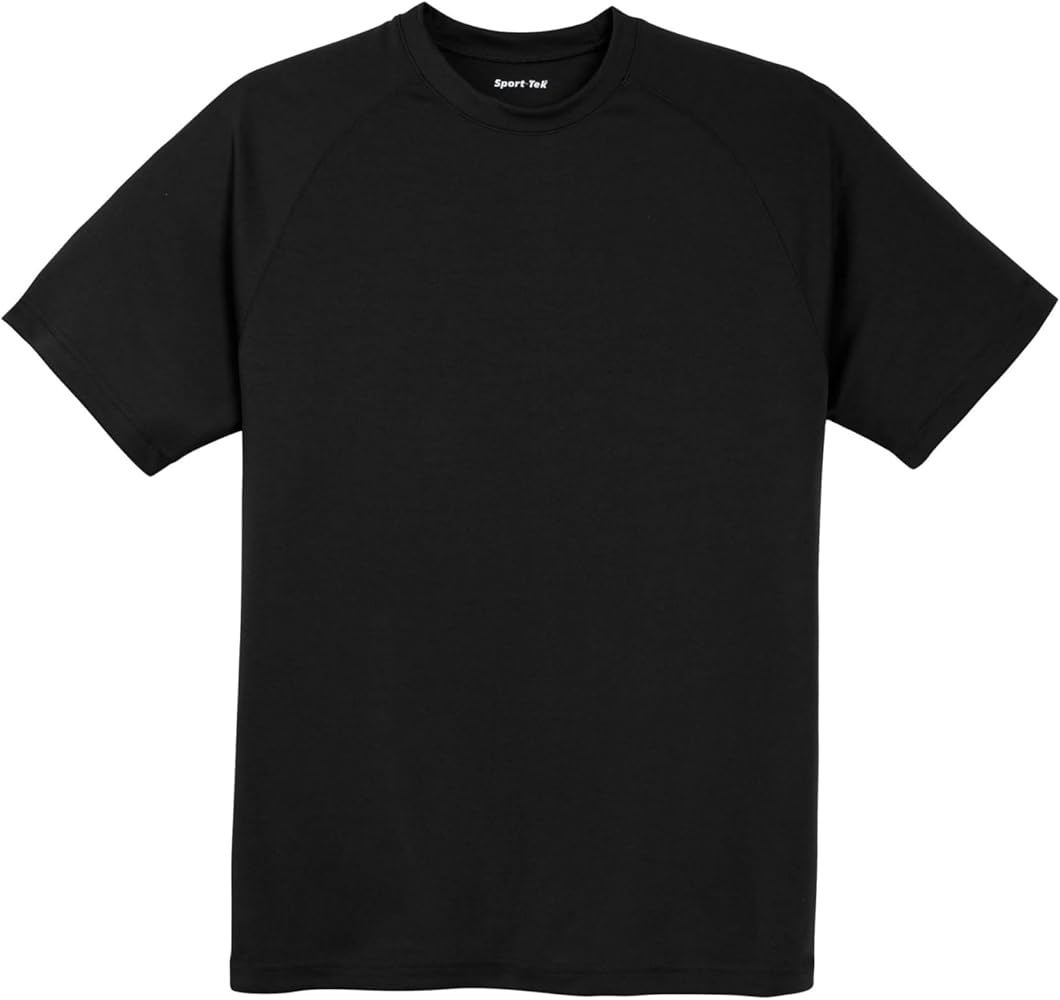 SPORT-TEK Unisex Dry Zone Short Sleeve Raglan T-Shirt Black