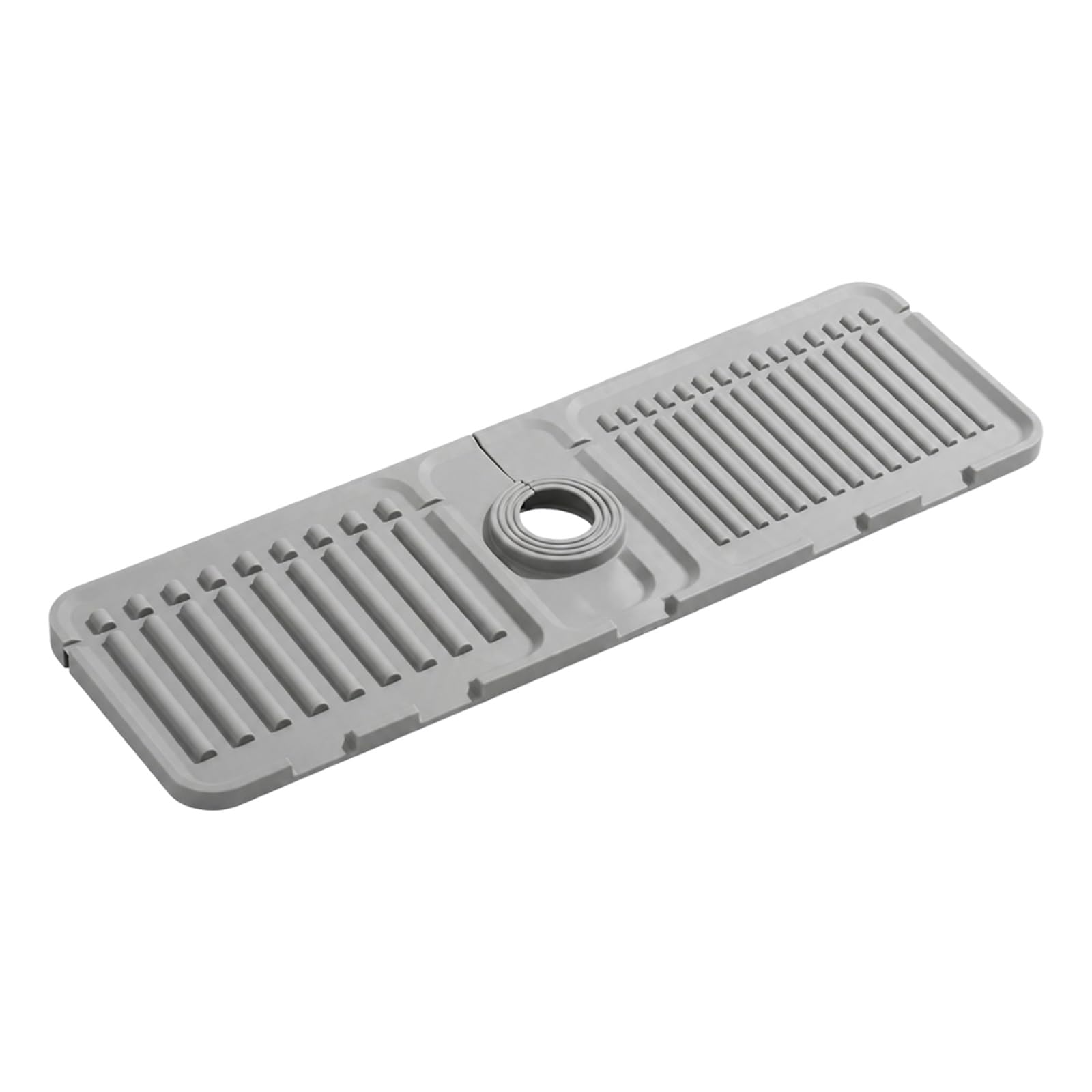 2-in-1 Grey Silicone Sink Tap Mat Splash Guard 38 * 12cm
