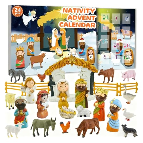 Loyimioo 2025 Krippe Adventskalender Set 24 Teilig...