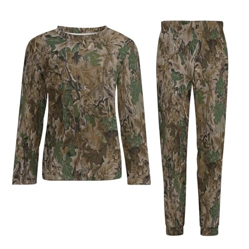 Realistic Forest Camouflage Mens Pajamas Set Nightwear Loungewear Pajamas for Men Long Sleeve Sleepwear Pjs Pockets4