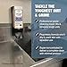 DU-MOST Industrial Hand Cleaner with Walnut Shell Scrub, Bundle with Wall-Mount Push Dispenser, Highly Concentrated Hand Soap for Mechanics, Workshops, Grease, Oil, Ink and Paint Removal, 3.55L Refill