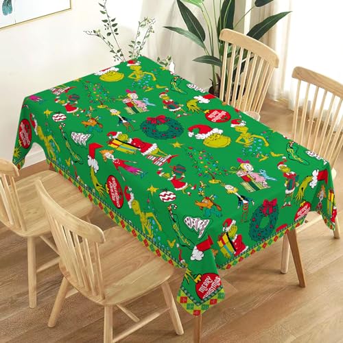 Heyfary Grinchmas Tischdecke Weihnachten Grüne Elfe Winter Urlaub...