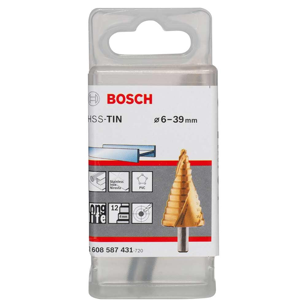 Bosch Accessories 2608587431 Fraise étagée queue 3 pans Longueur 93,5 mm Exécution HSS-TIN