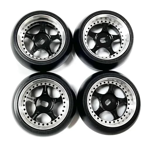 RC���[�V���O�p�[�c For Wltoys For K969 K989 P929 1:28 �X�P�[�� 4 �S���h���t�g�^�C���d���z�Ɏ_���z�C�[������ RC �J�[�����A�N�Z�T���[�p�[�c(BLACK,B)