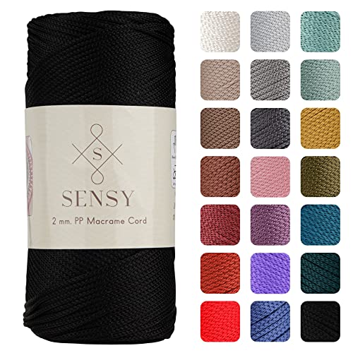 Sensy Premium 2mm 251 Yards Polyester Rope 100%...