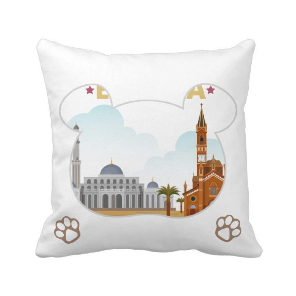 Housse de coussin Eritrea Bear City Castle pour sublimer votre coin lecture cosy