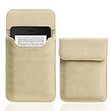 WALNEW 6 Inch Sleeve for All-New Kindle 2019/Kindle Paperwhite (Included 2018 Version)/Kindle Voyage/Kindle (8th Gen, 2016)/Kindle 4/5/Kindle Touch Protective Pouch Bag Case Cover, Khaki