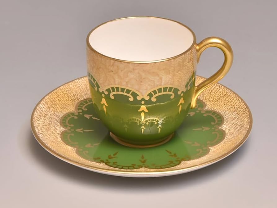 アンティーク英国名窯コルポート　デミタスカップ&ソーサー アンティーク英国名窯コルポートデミタスカップ&ソーサー