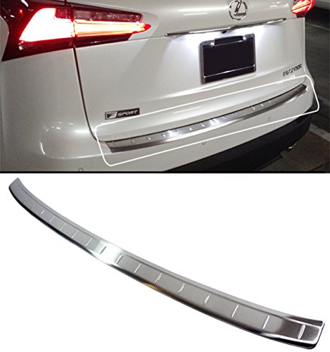 Cuztom Tuning Brushed Steel Rear Bumper Tailgate Trim Sill Protector Cover Guard Compatible with for 2015-2019 Lexus NX200t NX300h