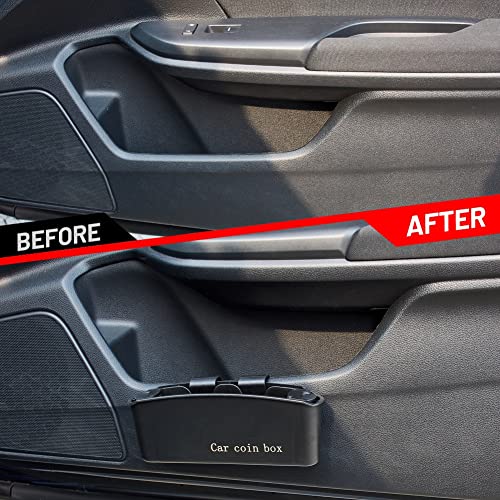 Image of Multifunctional Car Coin Holder Car Door Slot Organizer Storage Box Universal Car Side Pocket Organizer