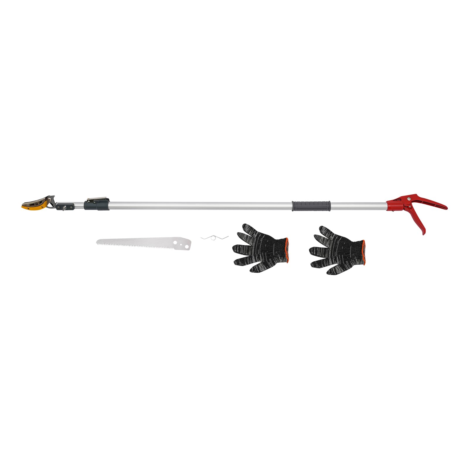 Rogowsen Red, Silver Telescopic Branch Cutter, Gardening Heavy Duty Long Reach Loppers, Long Reach Telescopic Tree Pruner - Lightweight Telescopic Branch Trimmers, For Tree Branch Cutter