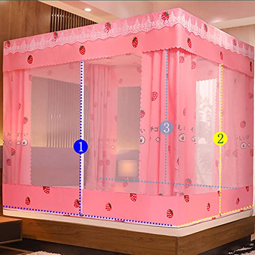 Mosquitero para dormitorio azul transpirable de instalación fácil 4