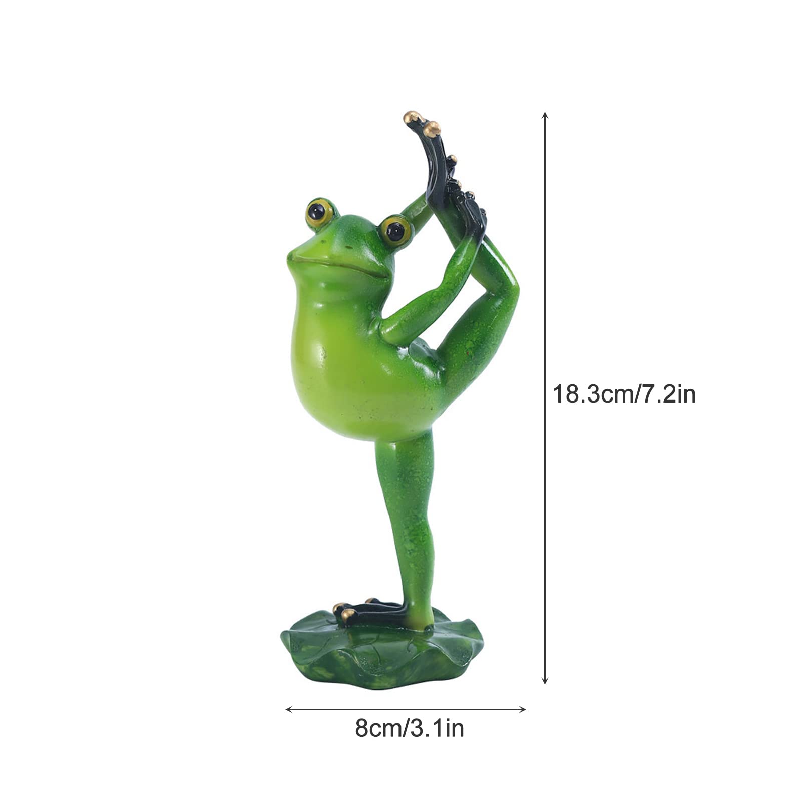 2 Statuette Rana In Resina Per Decorazione Giardino - Ornamenti Fattti A Mano Per Esterno, Sculture Per Casa, Giardino, Terrazzo