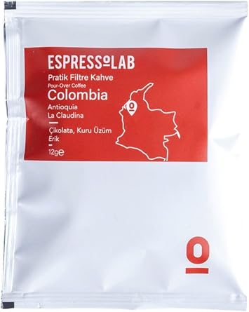 Espressolab Pratik Filtre Kahve - Colombia Antioquia La Claudina - 5 Adet -%100 Arabica