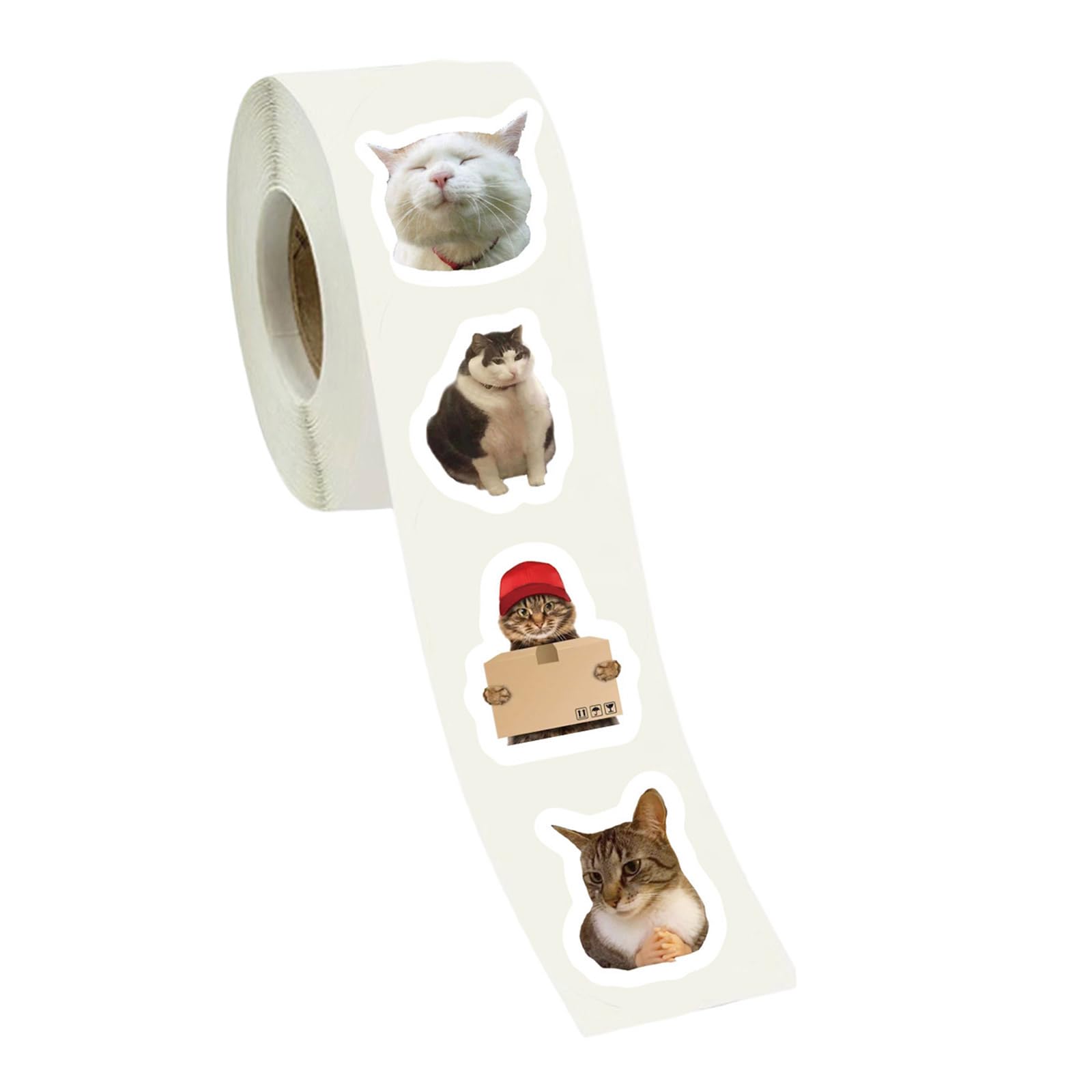 Ulijth 500Pcs Cats Animal Sticker Adhesive Sealing Labels For Scrapbooking Christmas Card Envelope Party Invitation