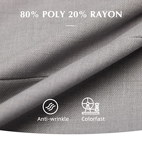 Plavict Boys' Suits Slim Fit 5 Piece, Adjustable Waist, Boys Formal Set Lightgray #TOP7