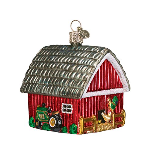 Old World Christmas Barn Glass Blown Ornament - Image 3