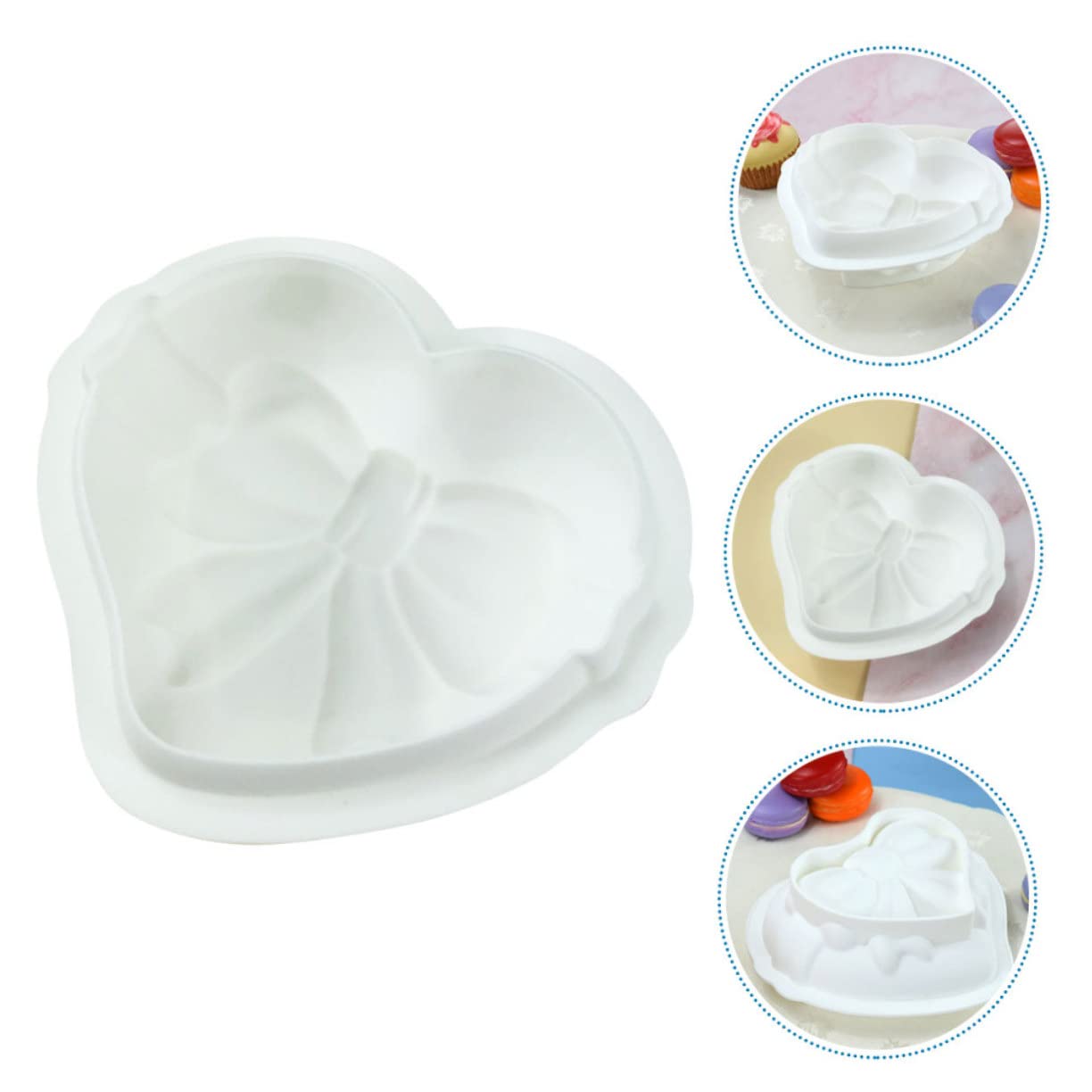 MAGICLULU 4piezas Molde De Silicona Para Repostería Forma De Corazón Para Mousse y Pasteles Silicona De Alimenticio Para Uso Casa o Pastelerías