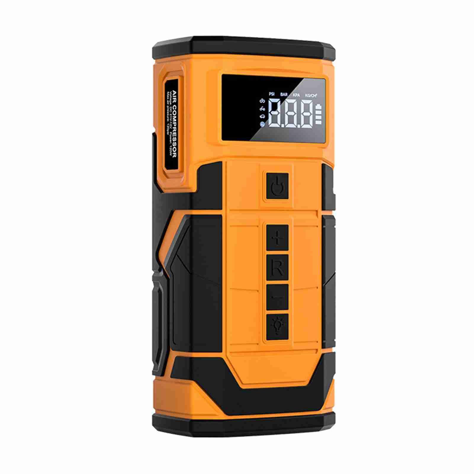 Arrancador de batería para automóvil con inflador de neumáticos de 150 PSI - Arrancador de energía de Emergencia portátil de 600 A Pico 12 V para Motores de Gasolina de 3,5 L -
