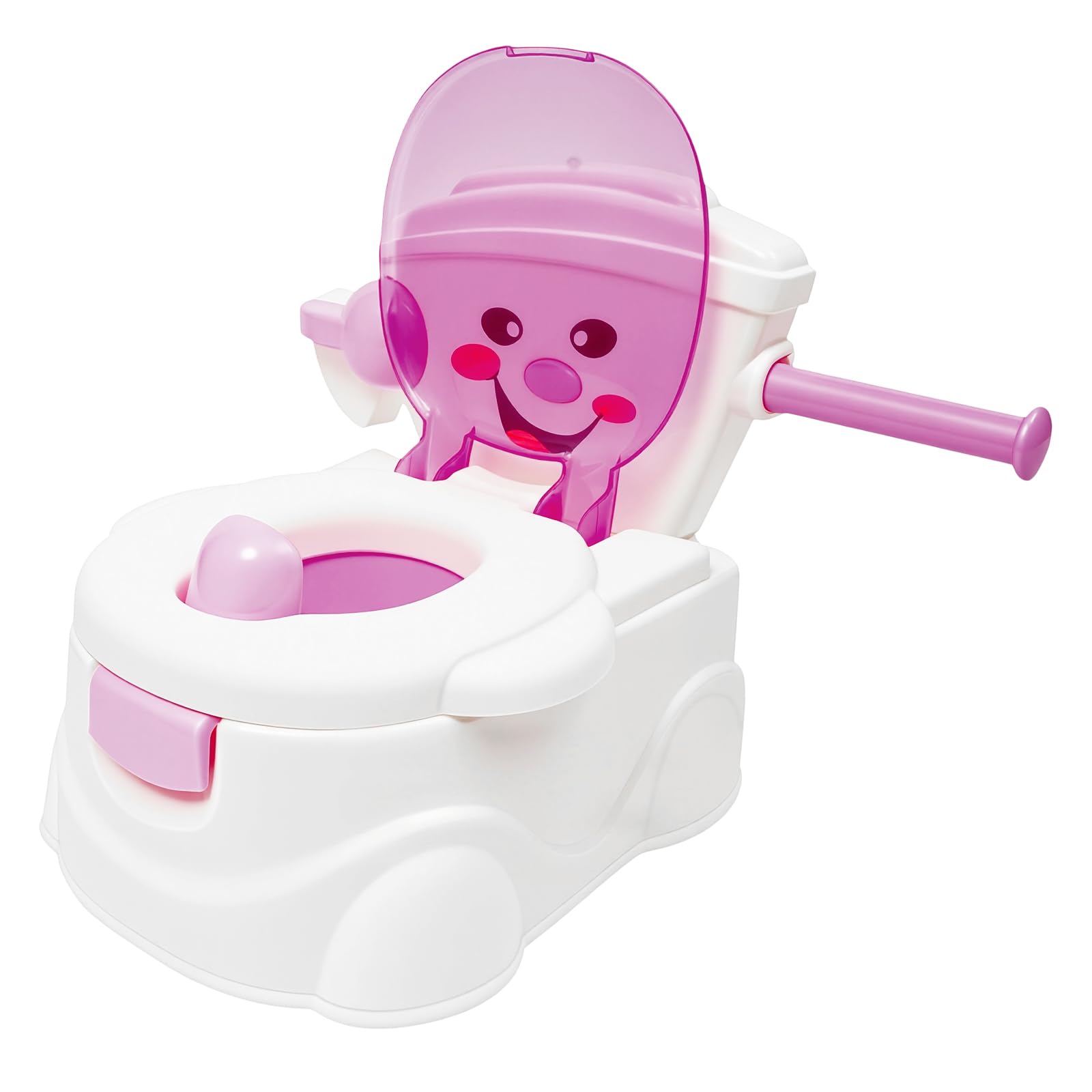 WC per bambini rosa, vasino con viso divertente, ciotola rimovibile, coperchio per WC, per bambini dai 6 mesi ai 5 anni, allenamento WC