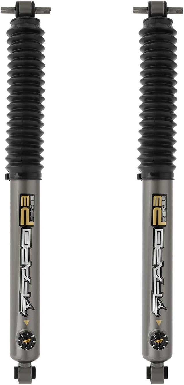 Rear Shock Absorbers 8 Level Adjustable Damper Compatible With Jeep Wrangler JK 2007-2018 3-4.5" Lift 2Pcs Set