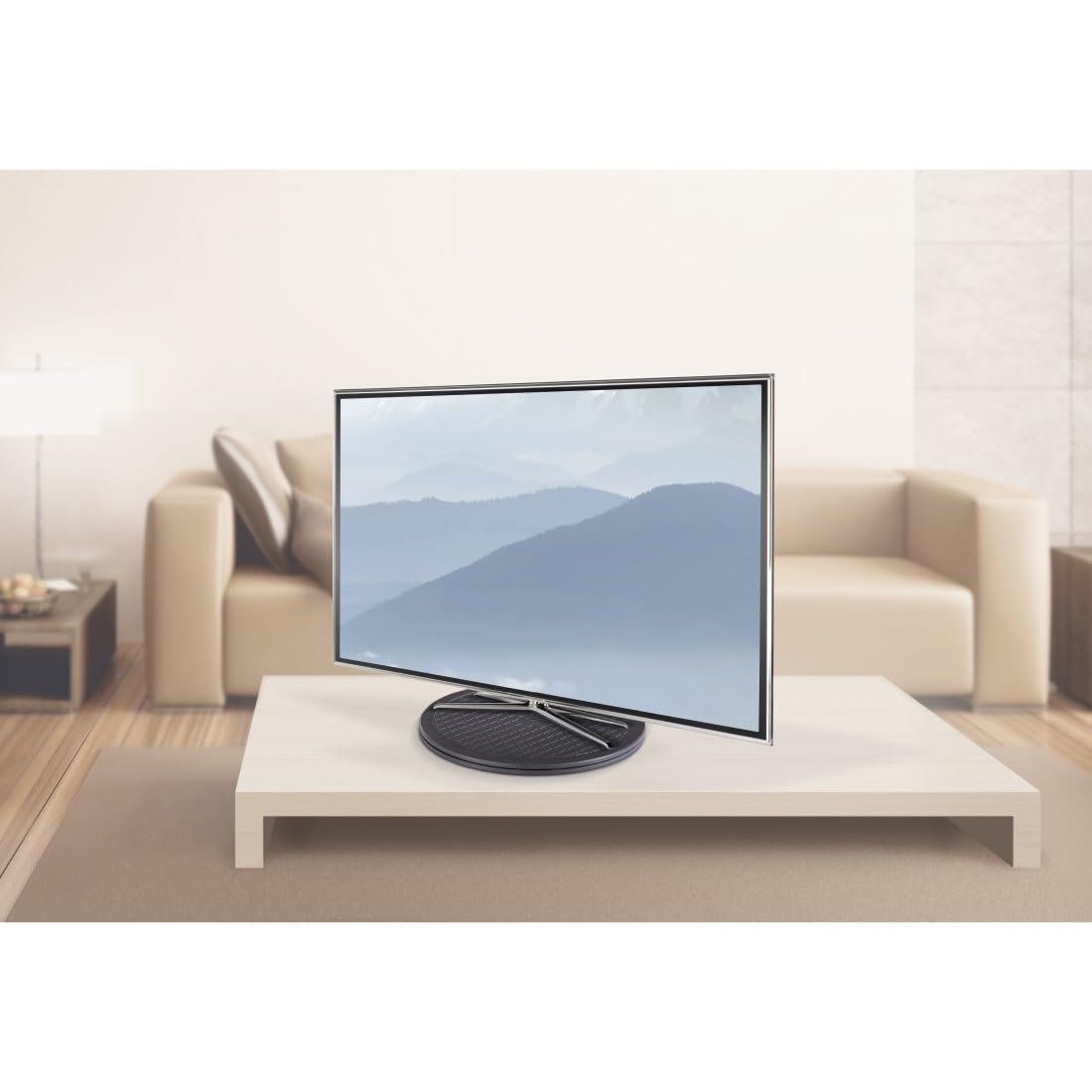 Hama Plateau Tournant Universel Hama 30cm (Plateau Rond Rotatif 360° Multifonction, Taille L, Supporte 80 kg, idéal pour TV, Enceintes, Ecrans, Plantes, Ustensiles de Cuisine, Modelisme) Noir