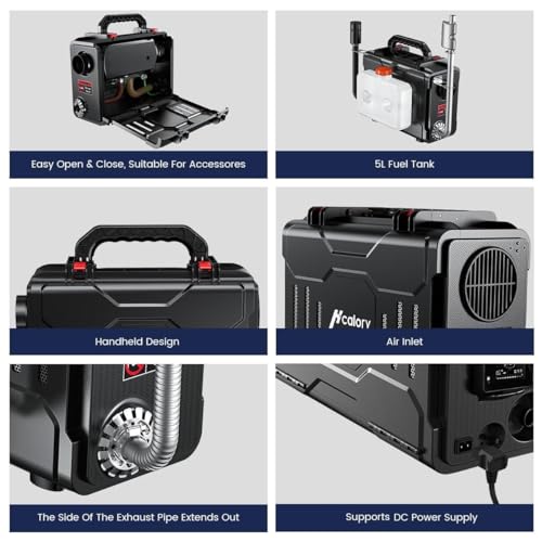 image for HCALORY 12V Portable Diesel Air Heater, 5KW All-in-One Diesel Parking 