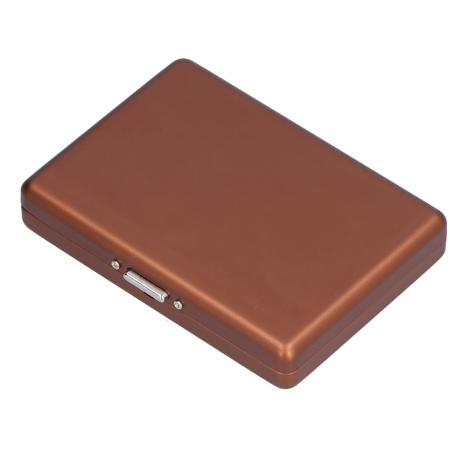 Business Card Storage Box, Crush Resistance Stylish Look Aluminum Alloy Cigarette Case for Briefcase for Handbag(Card + Cigarette case Brown)-image-20