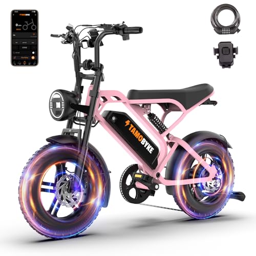 T16 Electric Bike for Teens & Childs, 1000W Motor 48V15.6Ah Removable Battery, 30MPH Off-Road Electric Bicycle,16″Fat Tire Ebike for Kids, 7-Speed,Dual Hydraulic Brakes, Fits Riders 4’5″-5’4″
