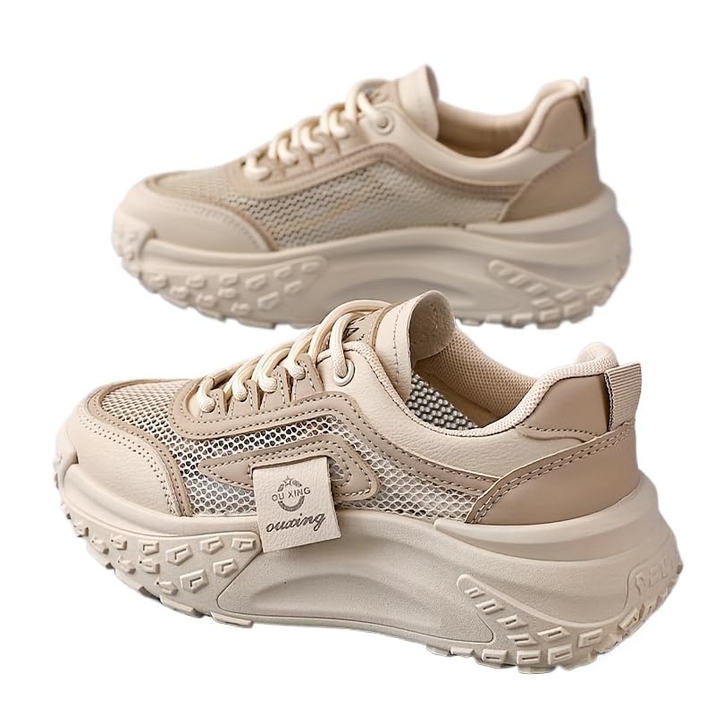 Summer Breathable Mesh Women's Shoes, Heightening Commuter Sneakers for Travel