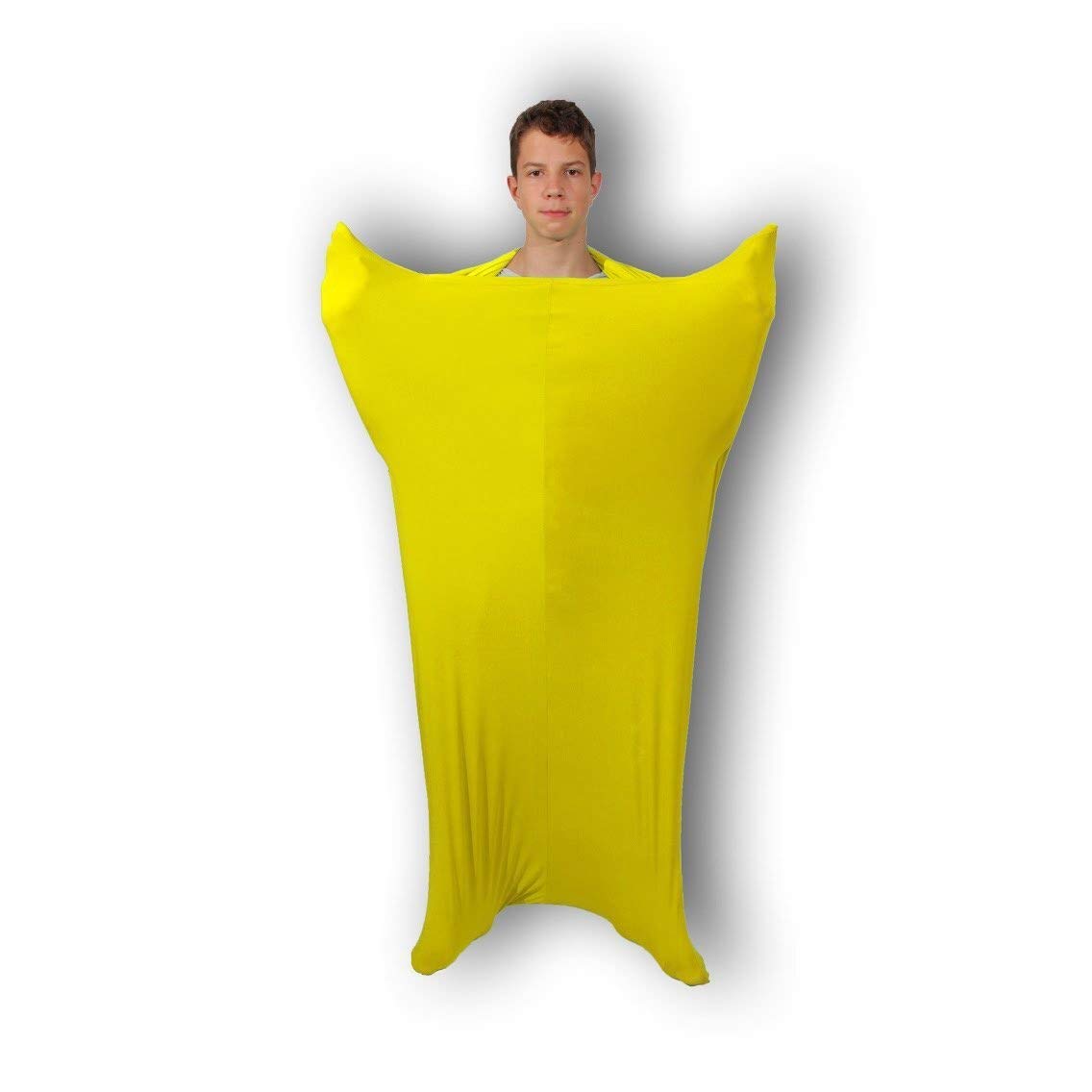 Sensory Owl Full Body Sock - ADHD, Autism Stress and Anxiety Relieve - Deep Pressure Stimulation - Sensory Exercise Therapy Toy - Strong Super Soft Lycra Wrap - Yellow, Size XXXL