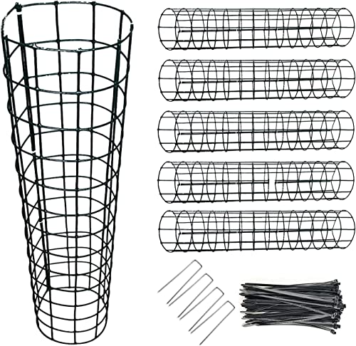 Andwarmth Tree Protectors-Tree Protectors from Deer,Tree Trunk Protector with Zip Ties & Metal Stakes,Tree Wraps to Protect Bark,Tree Tubes,Stacks Vertically & Horizontally for Various Size (8pcs)