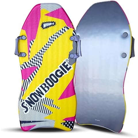 Wham-O Snowboogie Air Thunder 40", Single Rider Snow Sled with Side Handles, Snow Sledding with PE Foam Core, Winter Outdoor Sports Fun for 6+ Years Old Boys and Girls - Yellow Cover
