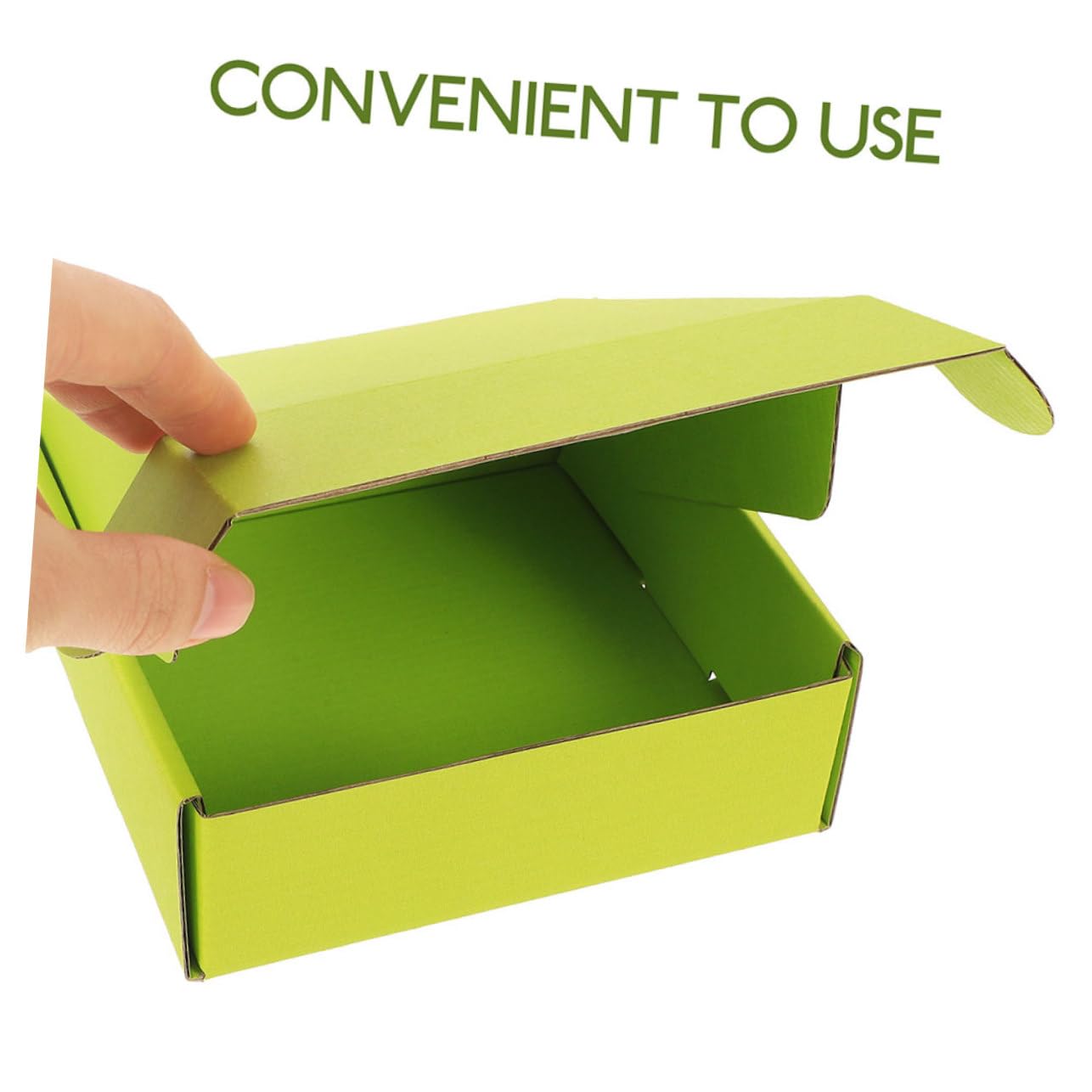 SOIMISS 10 Pezzi Scatole di Cartone Verde in Cartone Ondulato Robuste per Spedizione e Trasporto senza Nastro o Colla per Imballaggio e Stoccaggio