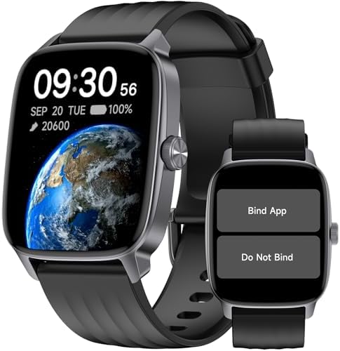 Pedometer Watch No APP/Phone Required, Waterproof Fitness Tracker Watch with Heart Rate Monitor, Large Screen with Pedometer, Sleep Tracking, Calories & Step Counter, Smart Watches for Women Men