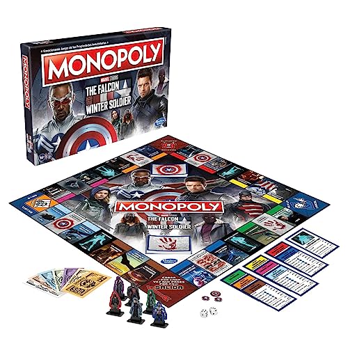 Hasbro - Monopoly Marvel The Falcon and the Winter Soldier Gaming, Rot, Weiß Und Blau - Image 2
